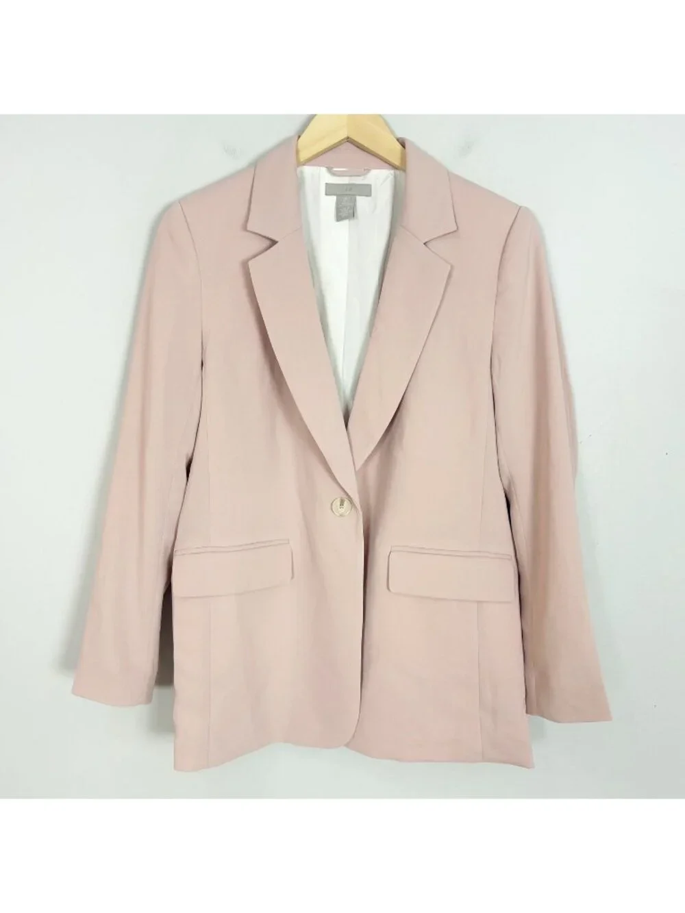 H&M Rose Pink Blazer Jacket Career Professional Classic Size Small Women's